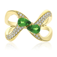 Anillo en oro con Granate tsavorita AAA (CIRARI)