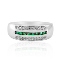 Anillo en plata con Esmeralda de Zambia