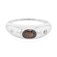 Anillo de hombre en plata con Zircón chocolate