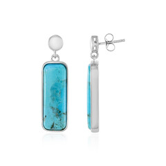 Pendientes en plata con Turquesa azul del Mohave Kingman (Faszination Türkis)