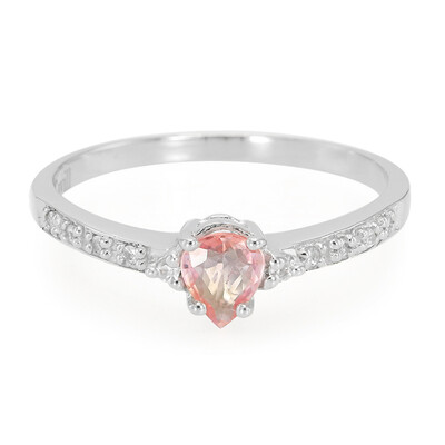 Anillo en plata con Zafiro Padparadscha
