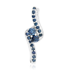 Colgante en plata con Diamante azul I3
