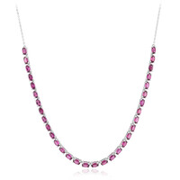Collar en plata con Rodolita