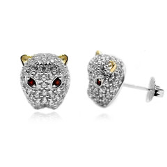 Pendientes en plata con Granate de Mozambique