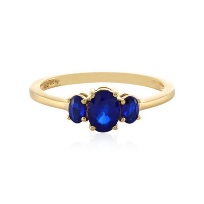 Anillo en plata con Espinela azul royal