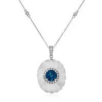 Collar en oro con Topacio azul de Londres (CIRARI)