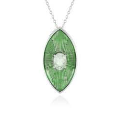 Collar en plata con Amatista verde (Adela Silber)