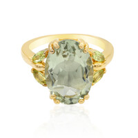 Anillo en plata con Amatista verde
