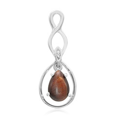 Colgante en plata con Ojo de tigre rojo