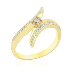 Anillo en oro con Diamante champán SI2 (de Melo)