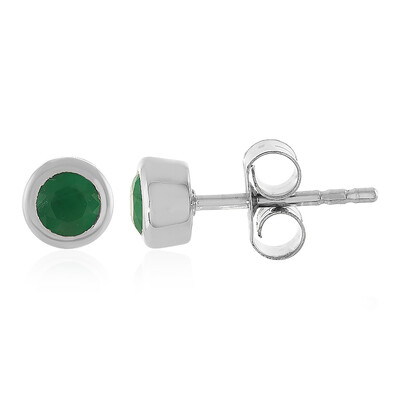 Pendientes en plata con Esmeralda de Zambia