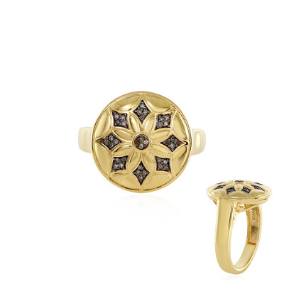Anillo en plata con Diamante chocolate I3