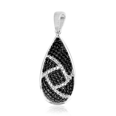 Colgante en plata con Espinela negra