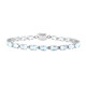 Brazalete en plata con Topacio azul cielo