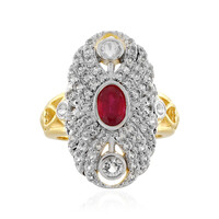 Anillo en plata con Rubí de Madagascar
