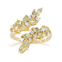Anillo en plata con Amatista verde
