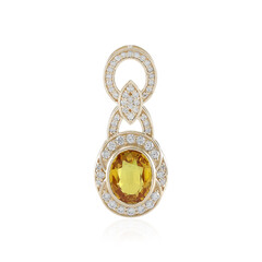 Colgante en oro con Zafiro Ceylon amarillo (AMAYANI)