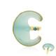 Anillo en oro con Calcedonia azul (Glenn Lehrer)