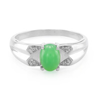 Anillo de hombre en plata con Crisoprasa imperial