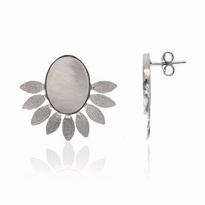Pendientes en plata con Nácar (Joias do Paraíso)