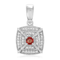 Colgante en plata con Rubí rojo atardecer