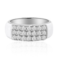 Anillo en plata con Topacio blanco