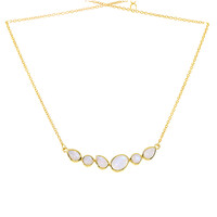 Collar en plata con Piedra de Luna arcoíris