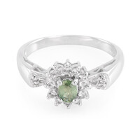 Anillo en plata con Zafiro verde