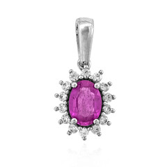 Colgante en plata con Zafiro rosa de Madagascar