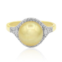 Anillo en oro con Perla dorada del mar del sur (TPC)