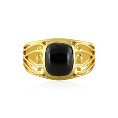 Anillo de hombre en plata con Espinela negra