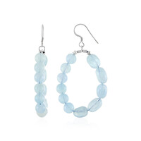 Pendientes en plata con Aguamarina