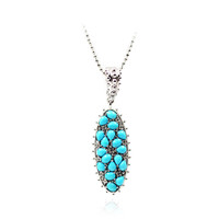 Collar en plata con Turquesa bella durmiente (Dallas Prince Designs)