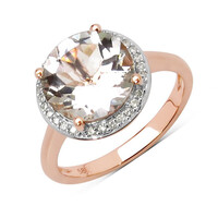 Anillo en oro con Morganita AAA