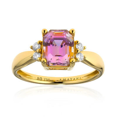 Anillo en oro con Diáspora rosa (AMAYANI)