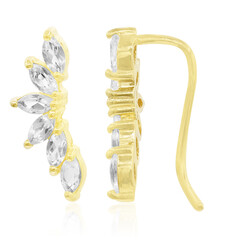 Pendientes en plata con Topacio blanco