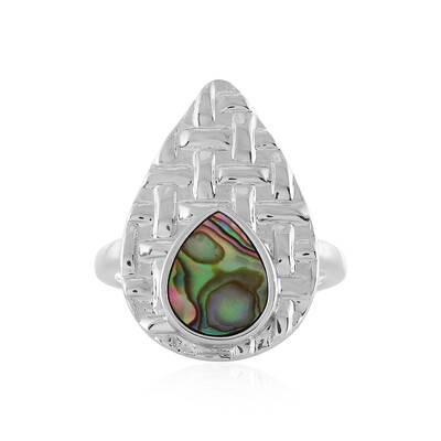 Anillo en plata con Concha de Abalone (MONOSONO COLLECTION)
