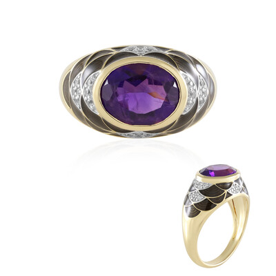Anillo en plata con Amatista (Adela Silber)
