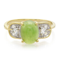 Anillo en plata con Crisoprasa imperial