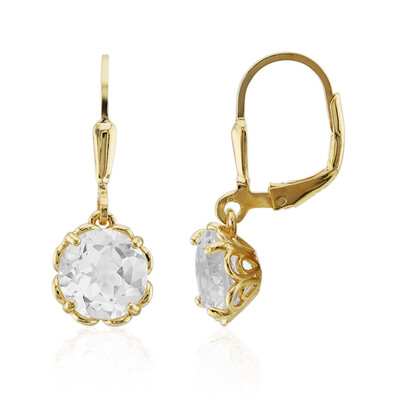 Pendientes en plata con Topacio blanco
