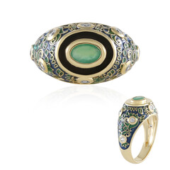 Anillo en plata con Esmeralda de Brasil (Adela Silber)