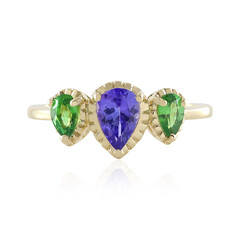 Anillo en oro con Tanzanita