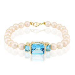 Brazalete en oro con Topacio de Marambaia (Michelle Albala)