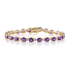 Brazalete en plata con Amatista de Zambia