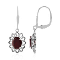 Pendientes en plata con Granate