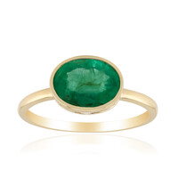 Anillo en oro con Esmeralda de Zambia