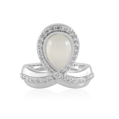 Anillo en plata con Piedra de Luna blanca (KM by Juwelo)