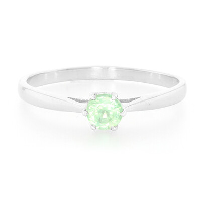 Anillo en plata con Cianita menta