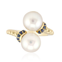 Anillo en oro con Perla blanca del mar del sur (Michelle Albala)