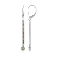 Pendientes en oro con Diamante champán I2 (KM by Juwelo)